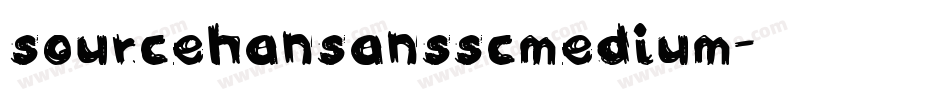 sourcehansansscmedium字体转换