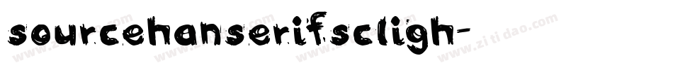 sourcehanserifscligh字体转换