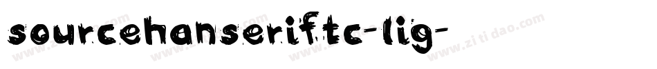 sourcehanseriftc-lig字体转换