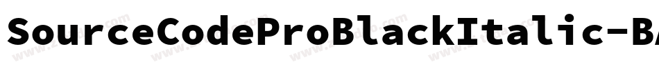 SourceCodeProBlackItalic-BA9B字体转换