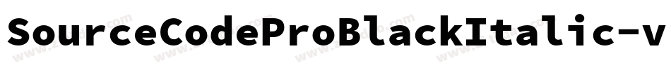 SourceCodeProBlackItalic-vrB4字体转换