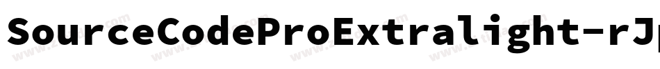 SourceCodeProExtralight-rJpx字体转换