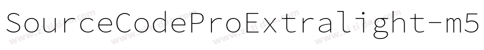 SourceCodeProExtralight-m5r2字体转换