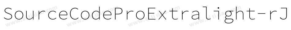 SourceCodeProExtralight-rJpx字体转换