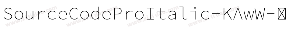 SourceCodeProItalic-KAwW字体转换