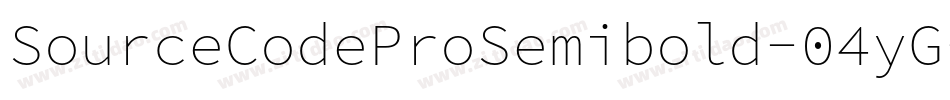 SourceCodeProSemibold-04yG字体转换