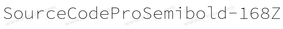SourceCodeProSemibold-168Z字体转换