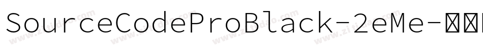 SourceCodeProBlack-2eMe字体转换