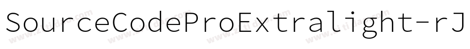 SourceCodeProExtralight-rJpx字体转换