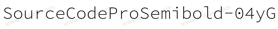 SourceCodeProSemibold-04yG字体转换