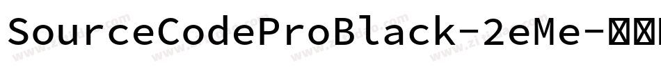 SourceCodeProBlack-2eMe字体转换