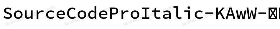 SourceCodeProItalic-KAwW字体转换