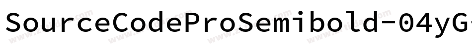 SourceCodeProSemibold-04yG字体转换