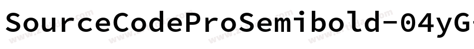 SourceCodeProSemibold-04yG字体转换