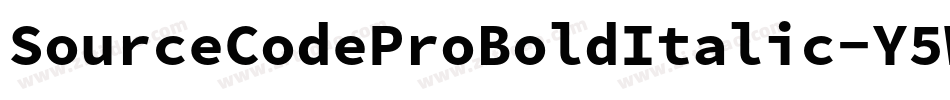 SourceCodeProBoldItalic-Y5Wq字体转换