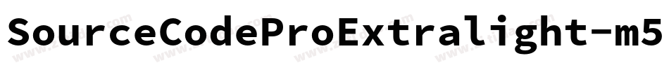 SourceCodeProExtralight-m5r2字体转换