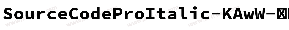 SourceCodeProItalic-KAwW字体转换