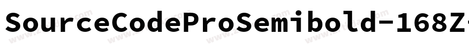 SourceCodeProSemibold-168Z字体转换