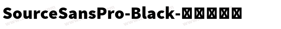 SourceSansPro-Black字体转换