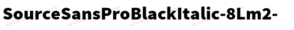 SourceSansProBlackItalic-8Lm2字体转换