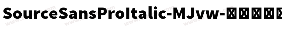 SourceSansProItalic-MJvw字体转换