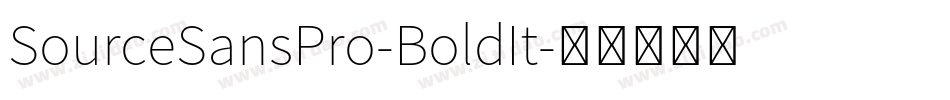 SourceSansPro-BoldIt字体转换