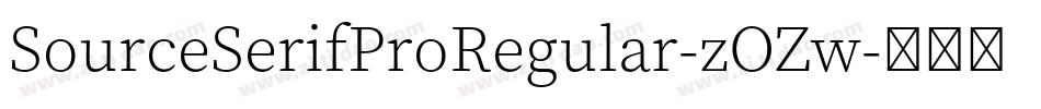 SourceSerifProRegular-zOZw字体转换