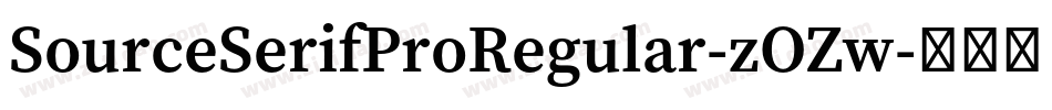 SourceSerifProRegular-zOZw字体转换