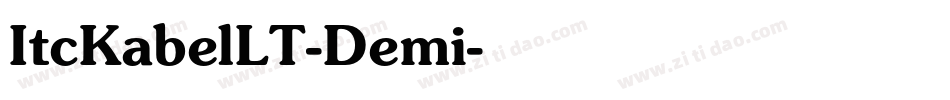 ItcKabelLT-Demi字体转换