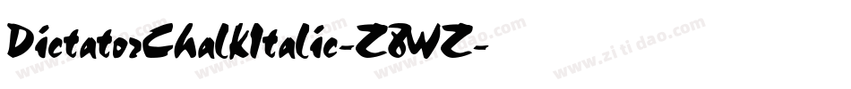 DictatorChalkItalic-Z8WZ字体转换