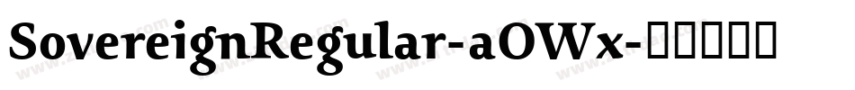 SovereignRegular-aOWx字体转换