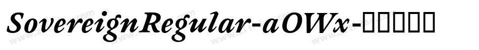SovereignRegular-aOWx字体转换
