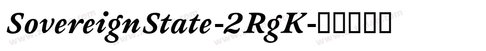 SovereignState-2RgK字体转换
