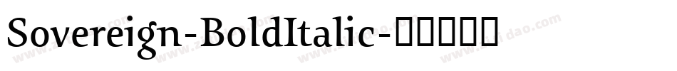 Sovereign-BoldItalic字体转换