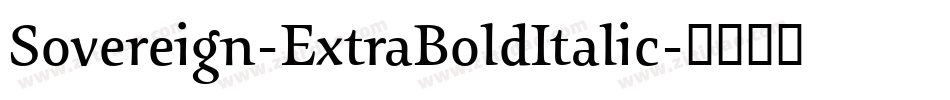 Sovereign-ExtraBoldItalic字体转换