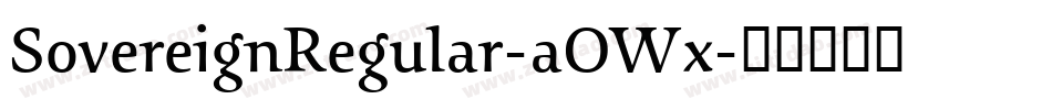 SovereignRegular-aOWx字体转换