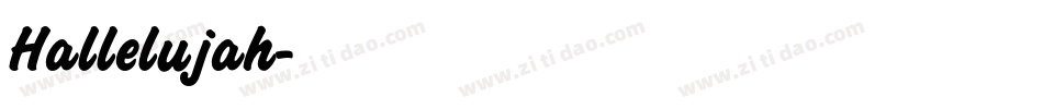 Hallelujah字体转换