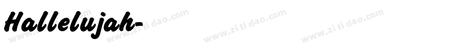 Hallelujah字体转换