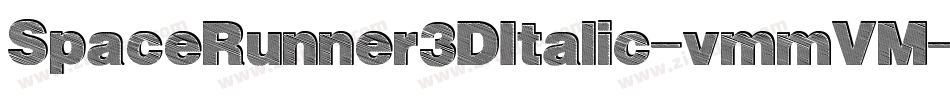 SpaceRunner3DItalic-vmmVM字体转换
