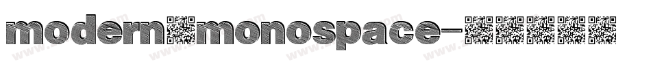modern_monospace字体转换