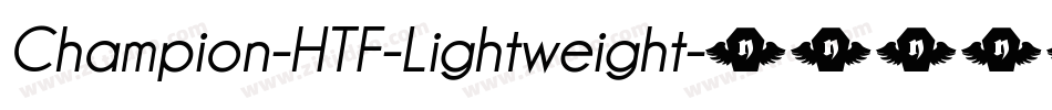 Champion-HTF-Lightweight字体转换