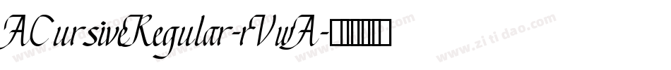 ACursiveRegular-rVwA字体转换