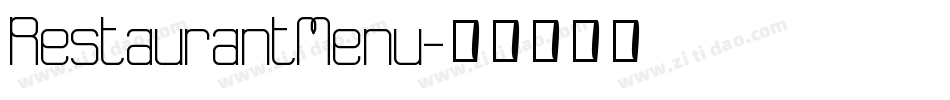 RestaurantMenu字体转换