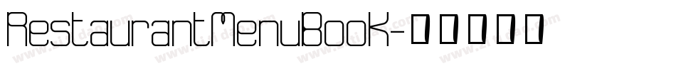 RestaurantMenuBook字体转换