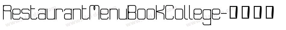 RestaurantMenuBookCollege字体转换