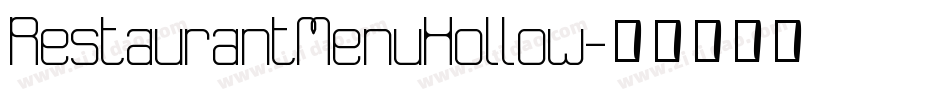RestaurantMenuHollow字体转换