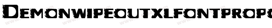 Demonwipeoutxlfontproportional-7OqP字体转换