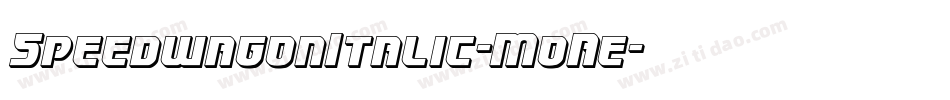 SpeedwagonItalic-MoAe字体转换