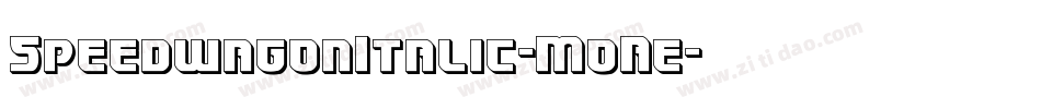 SpeedwagonItalic-MoAe字体转换