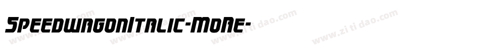 SpeedwagonItalic-MoAe字体转换